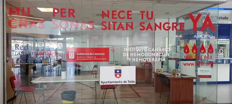 Imagen de archivo del punto de donación de sangre habilitado en el Centro Comercial Alcampo de Telde / TA
